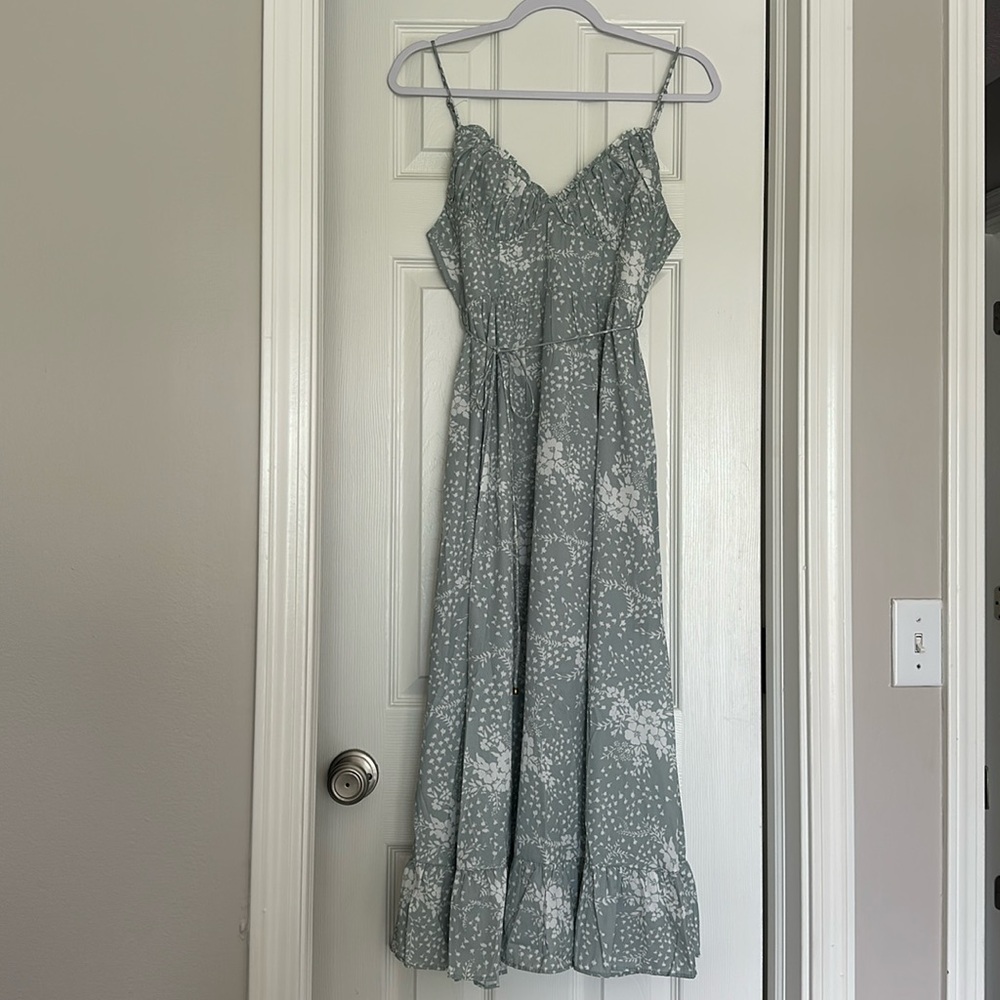 Hello Molly Midi Sage Green Dress